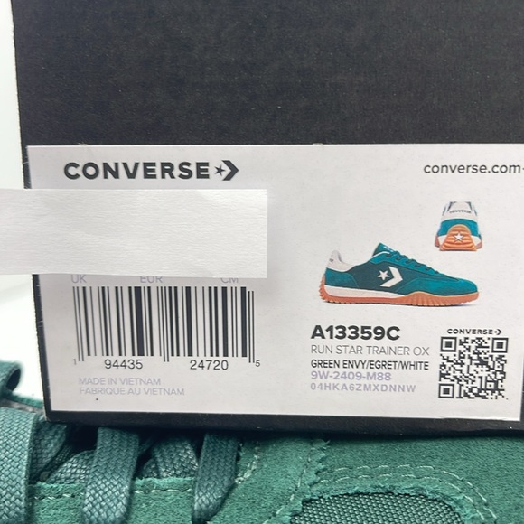 Converse Men’s RUN STAR TRAINER OX GREEN ENVY/EGRET/WHITE A13359C Sneakers - Picture 16 of 16